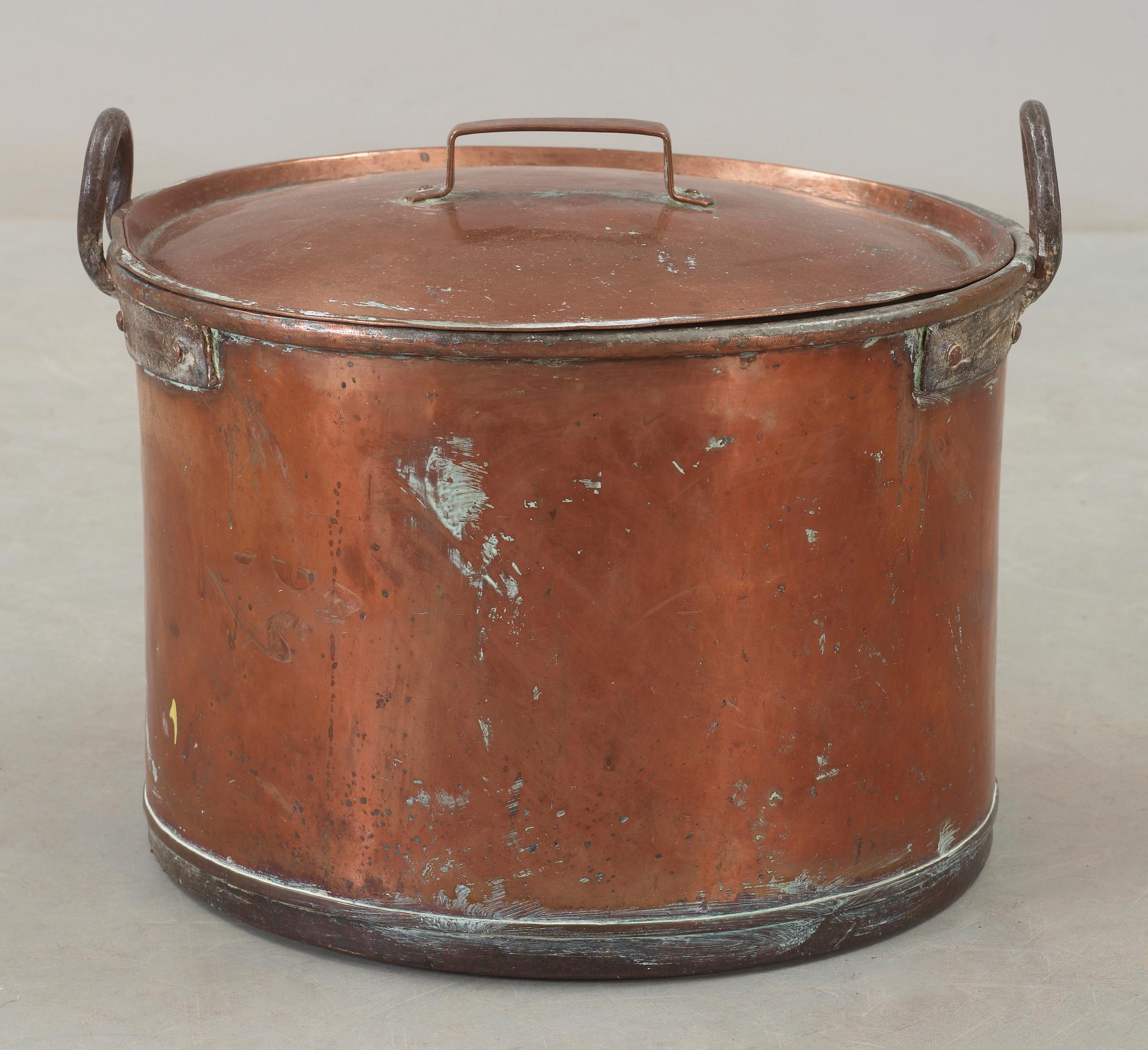 KITTEL med LOCK, koppar, 1800-tal.