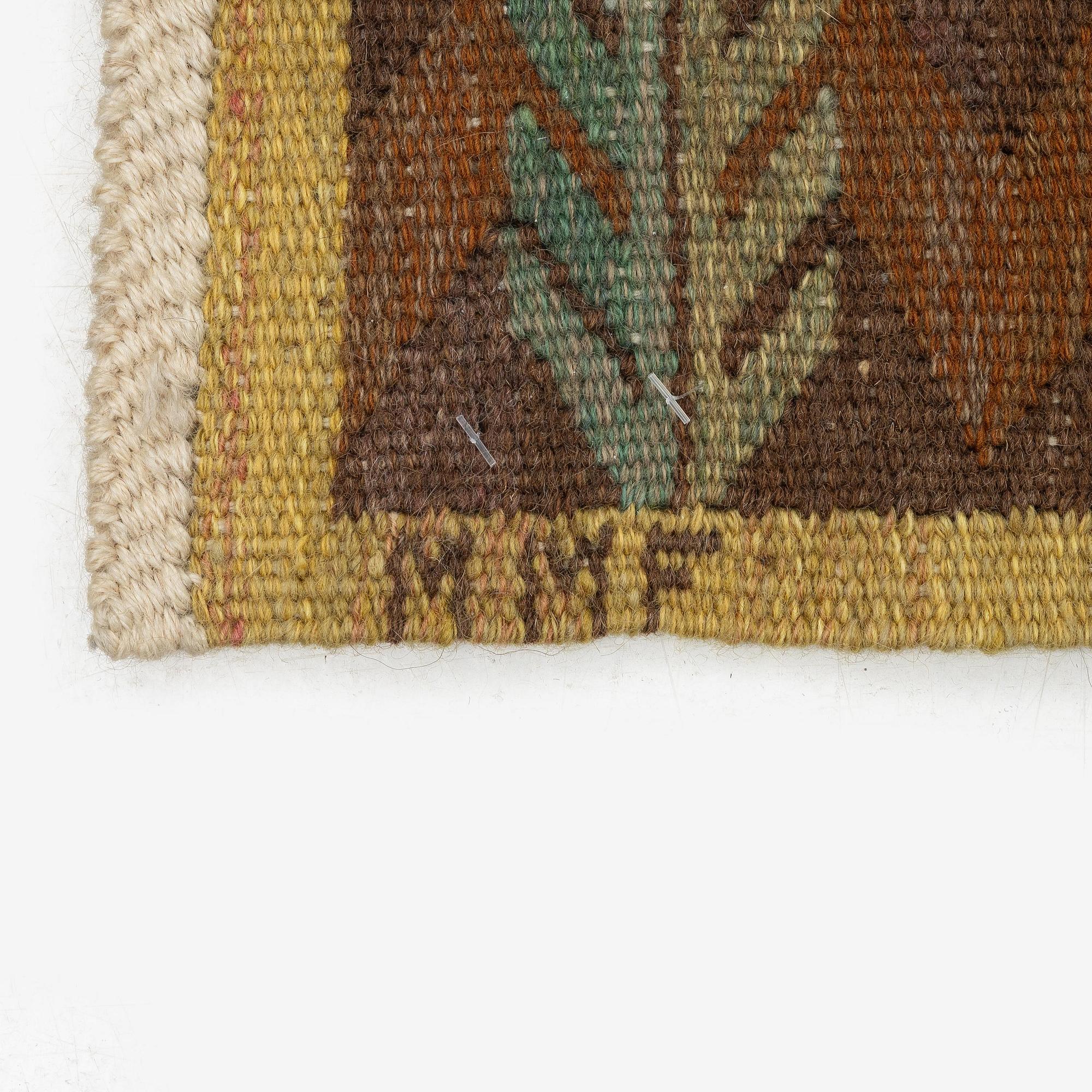 Märta Måås-Fjetterström, a textile, 'Täppan', tapestry weave, c. 66 x 68 cm, signed AB MMF.