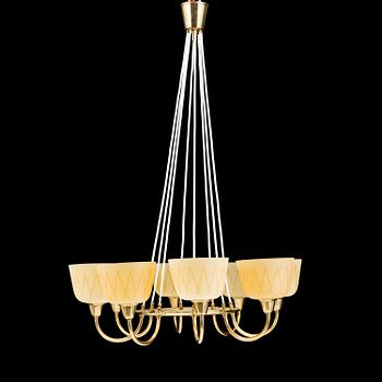 A 1940's Swedish Modern ceiling lamp.