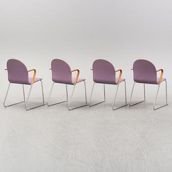 Kersti Sandin & Lars Bülow, karmstolar, 4 st, "Zig", 1980-tal.