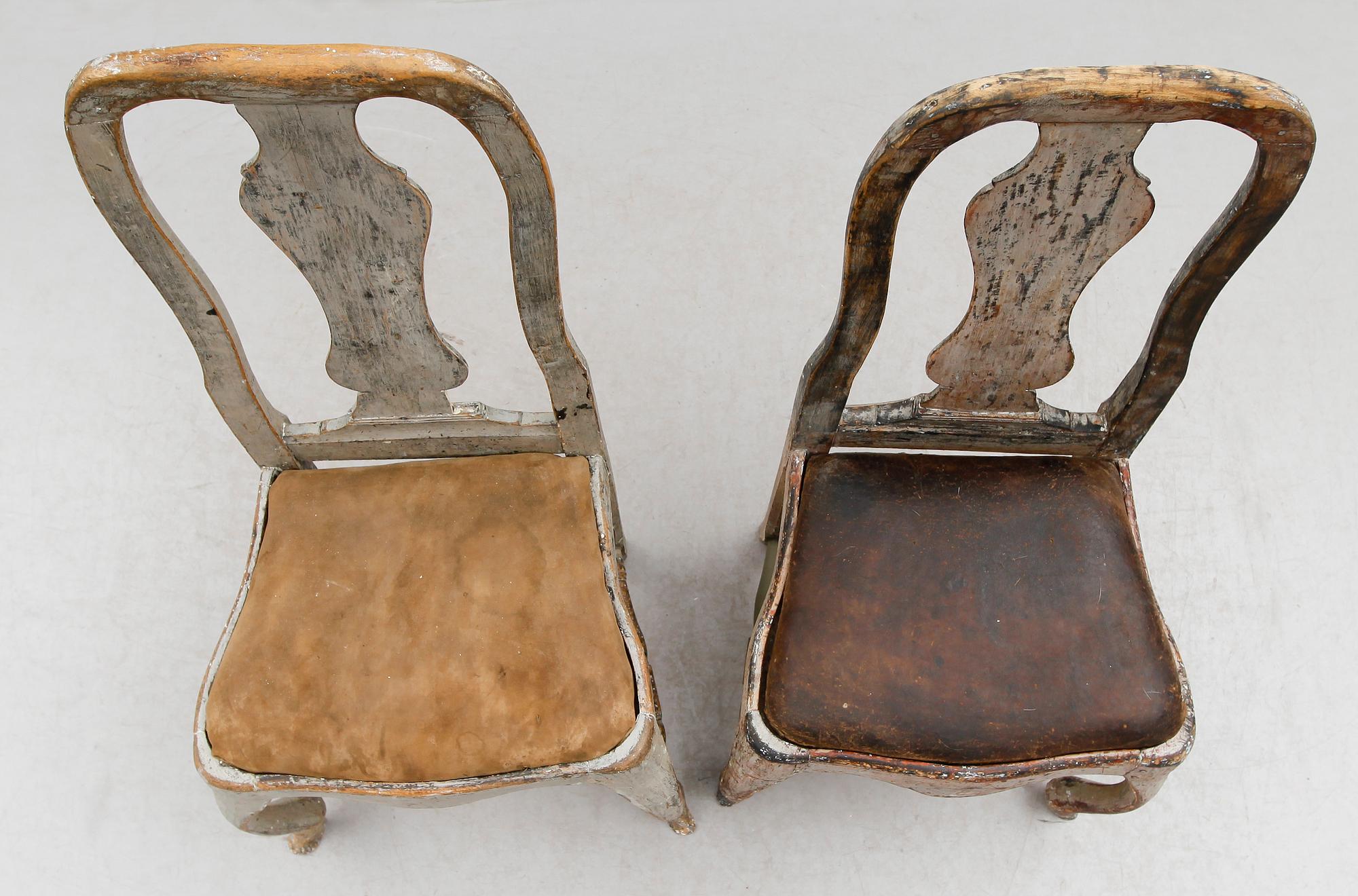 STOLAR, 1 par, rokoko, 1700-tal.