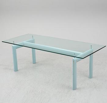 LE CORBUSIER, an 'LC 6' glass top table, Cassina, Italy.