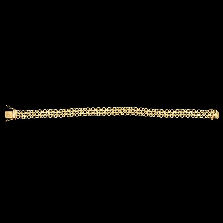ARMLÄNK, 18 k guld, stmpl SAAB, Stockholm, 1962, vikt 17 g.