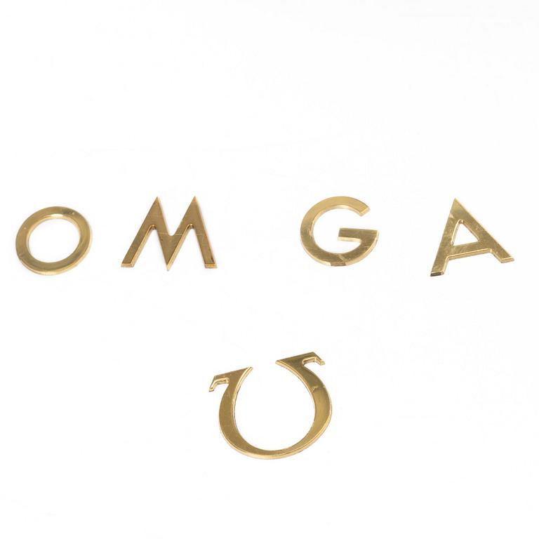 Omega, a display case.