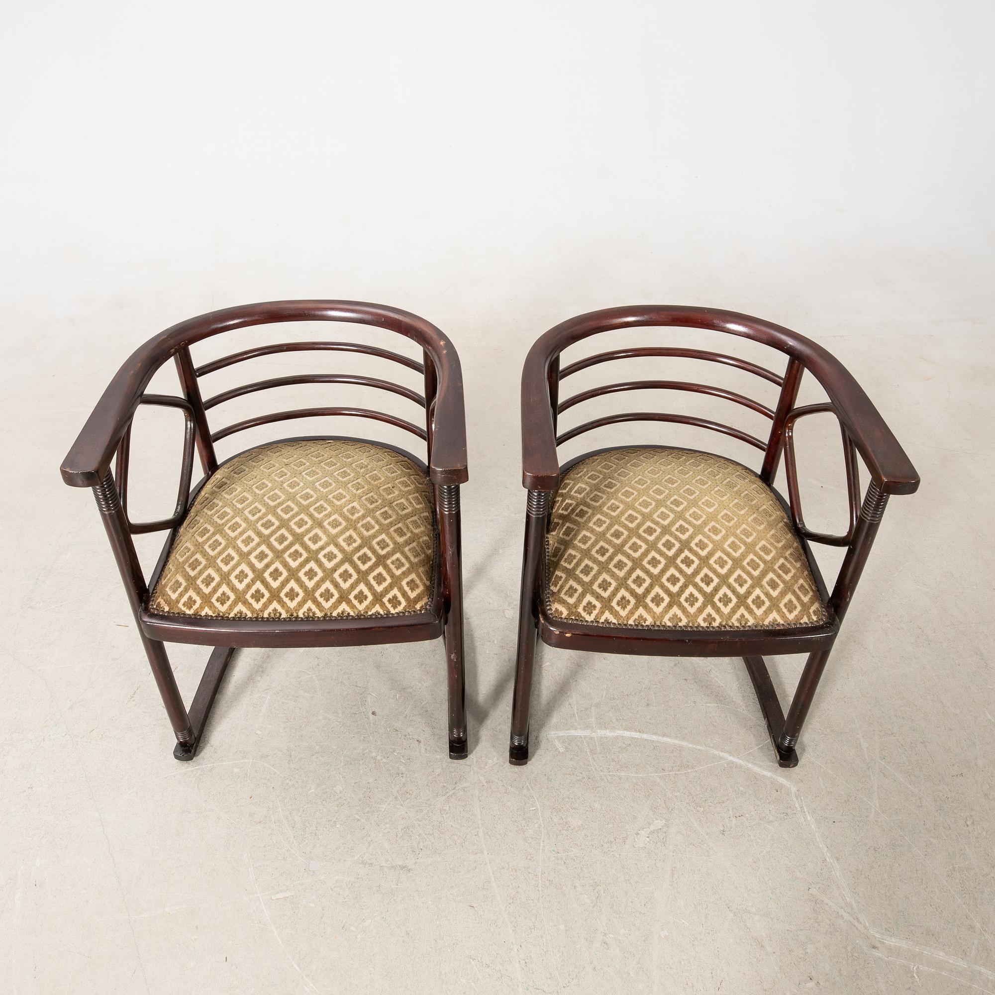 Karmstolar, ett par, Art Deco 1900-talets första hälft.