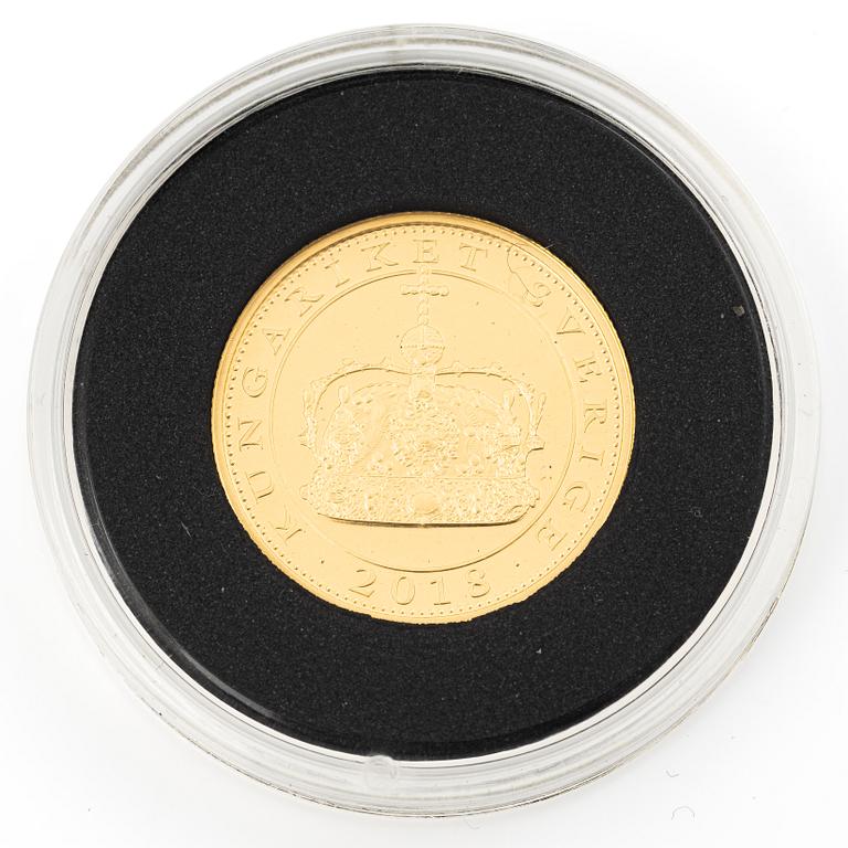 Medal, gold, 24 ct, Sweden, 'Queen Christina’s Silver Throne, 2018.