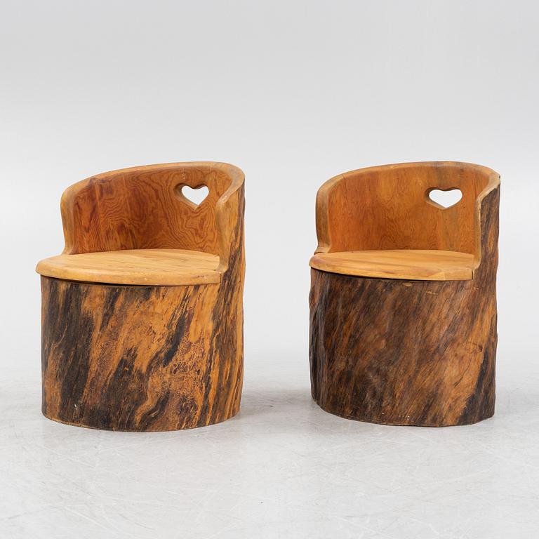 A pair of mid 20th century chairs.