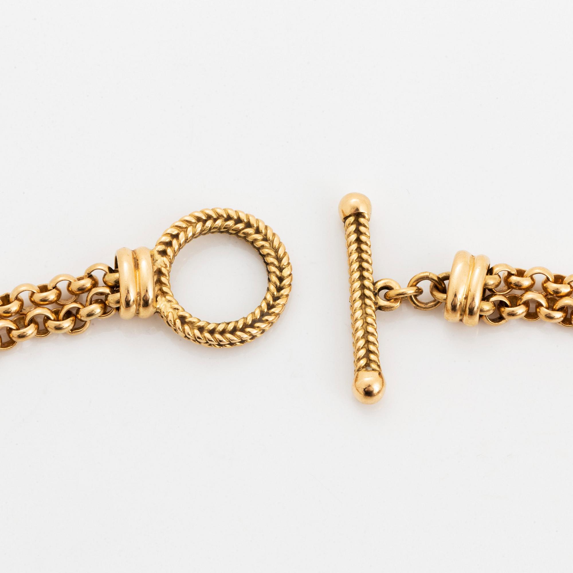 Collier 18K guld signerad WA Bolin.