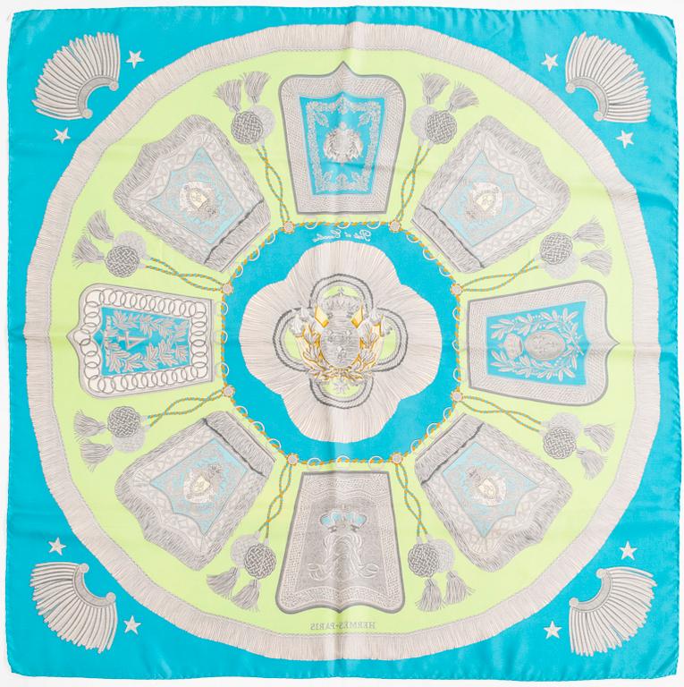 Hermès, a 'Poste et Cavalerie', silk scarf.