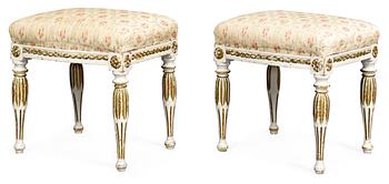 975. A pair of late Gustavian stools.