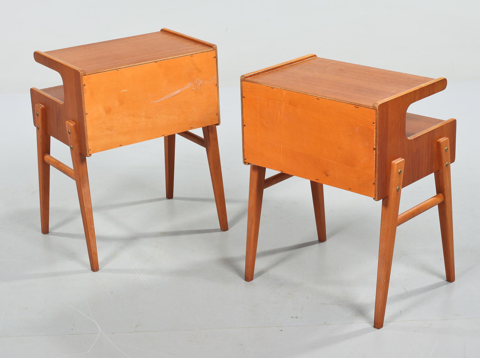 SÄNGBORD, ett par, 1950/60-tal.