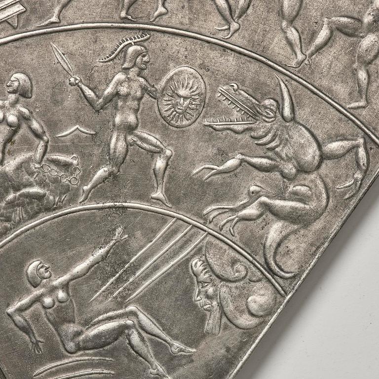 Nils Fougstedt, handspegel, modell "A 619", Firma Svenskt Tenn, Stockholm, 1920-30-tal.