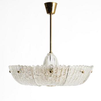 Carl Fagerlund, A Swedish Orrefors glass chandalier, mid 20th century.