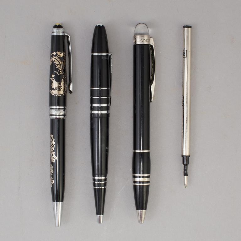 A set of 3 pens by Mont Blanc, late 20 th century.