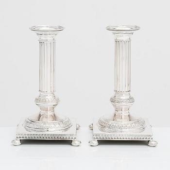 A pair of silver candlesticks, Kultateollisuus, Turku 1985 and 1990.