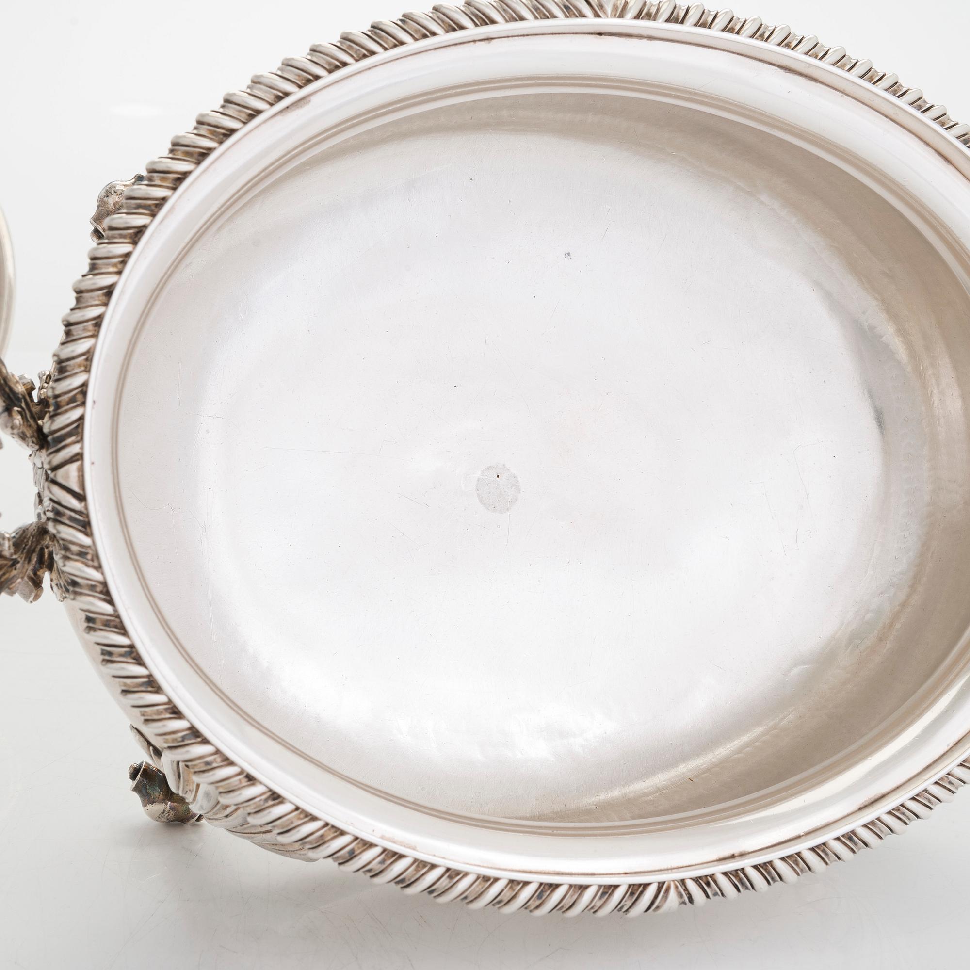 A mid-18th-century sterling silver tureen, mark of Peter Archambo II and Peter Meure, London 1753.