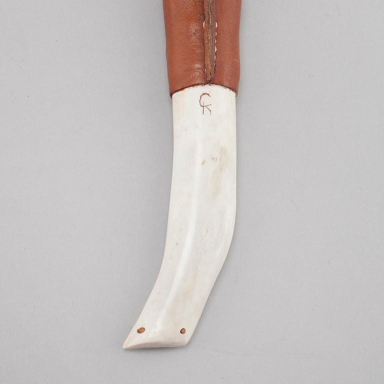 A knife by Gunnar Kivimärke or Gunnar Kemppainen, signed.