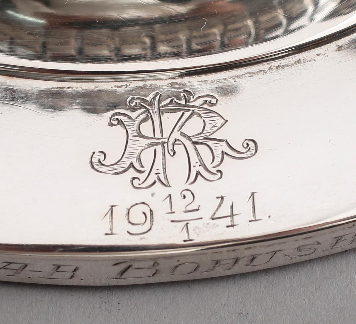 KANDELABER, silver,  Stockholm 1936.