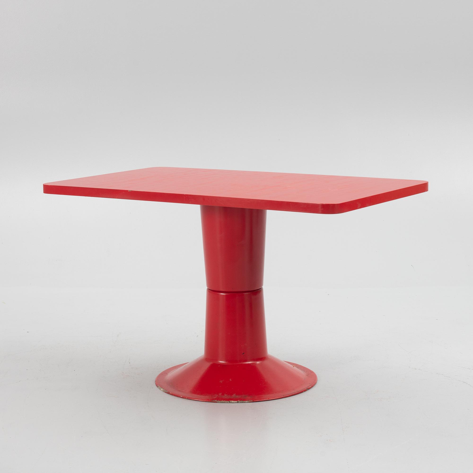 Yrjö Kukkapuro, a "Saturnus" dining table and four chairs, Haimi, Finland, 1970's.