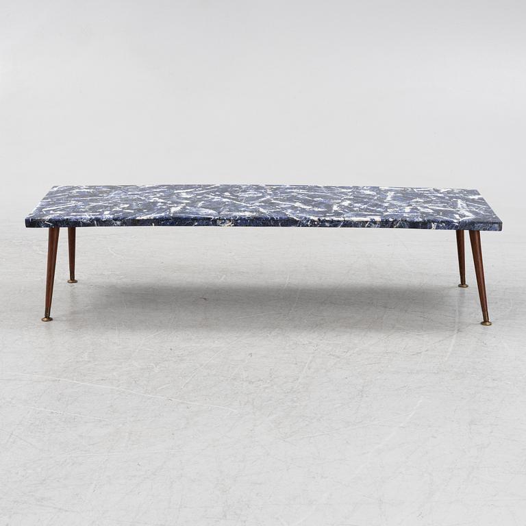 A Brazilian blue marble coffee table, second half of the 20th century.