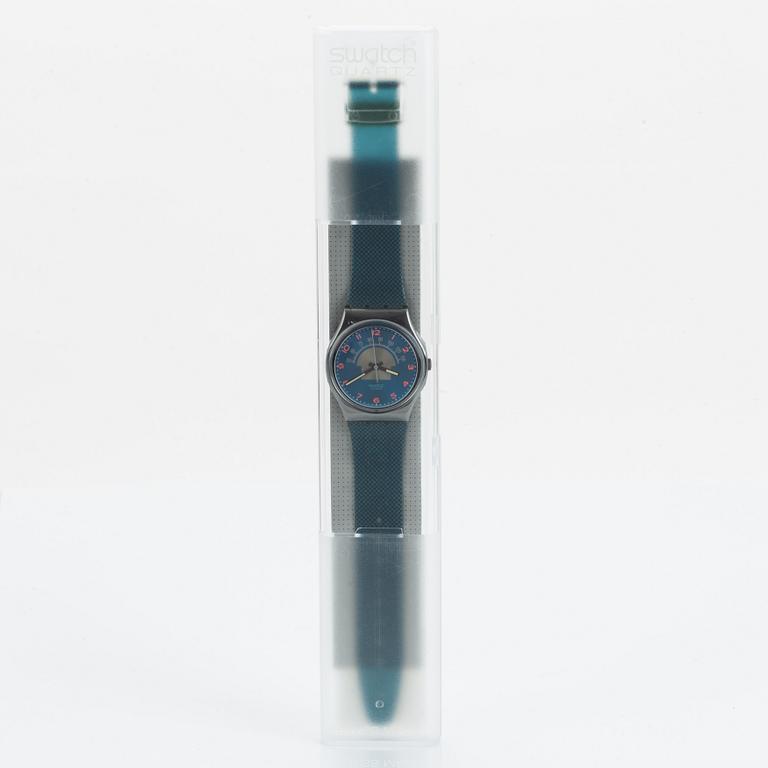 Swatch, Blue Tune, wristwatch, 34 mm.