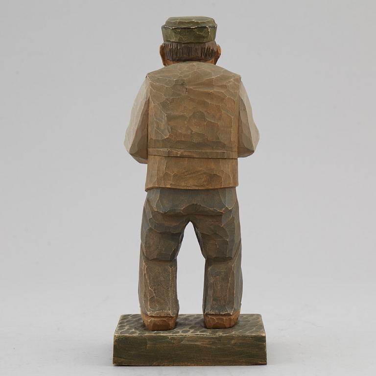 HERMAN ROSELL, sculpture, painted wood, signed and dated 1930.