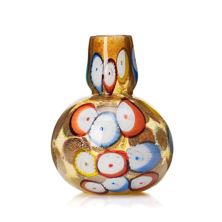 Giulio Radi,  a glass vase 'Reazione policrome', Ed A.Ve.M, Murano Italy 1950-60s.