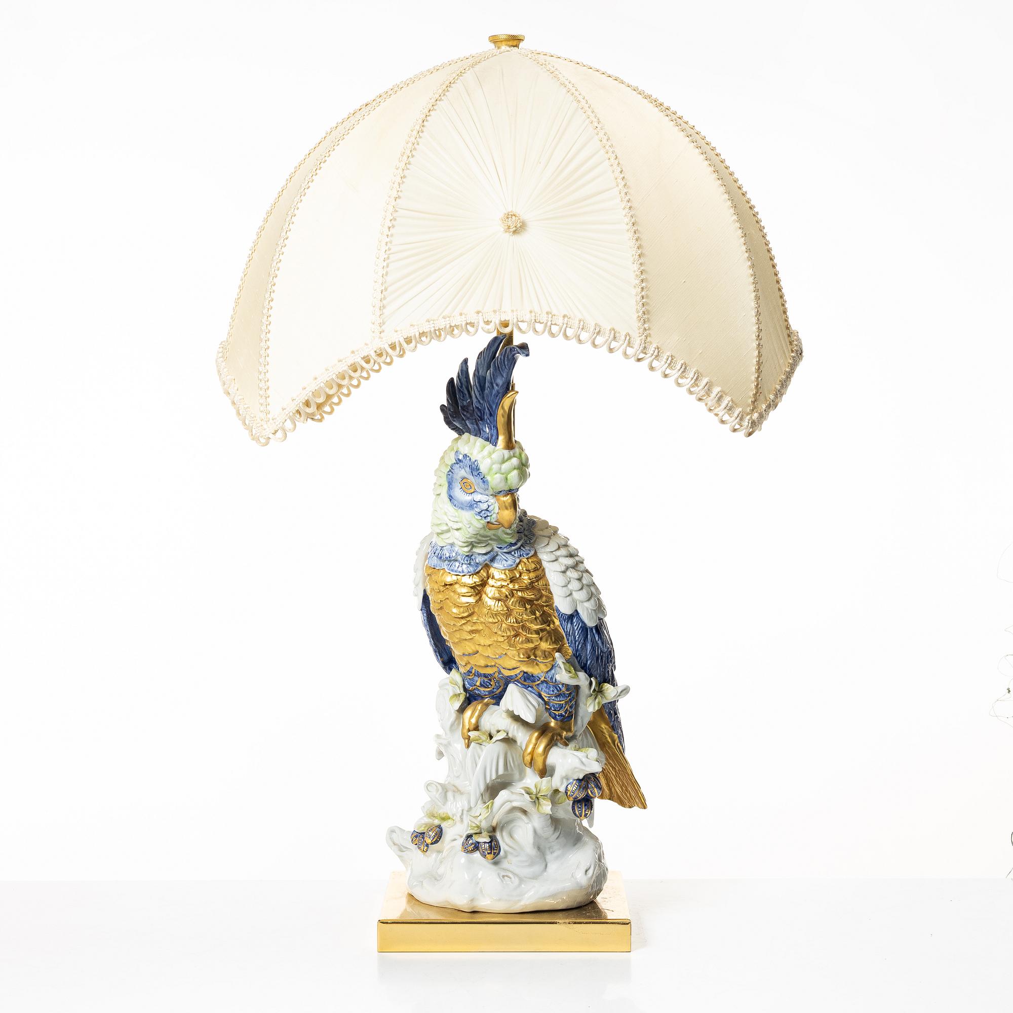 Bordslampa, Società Porcellane Artistiche, Florens, Italien, sent 1900-tal.