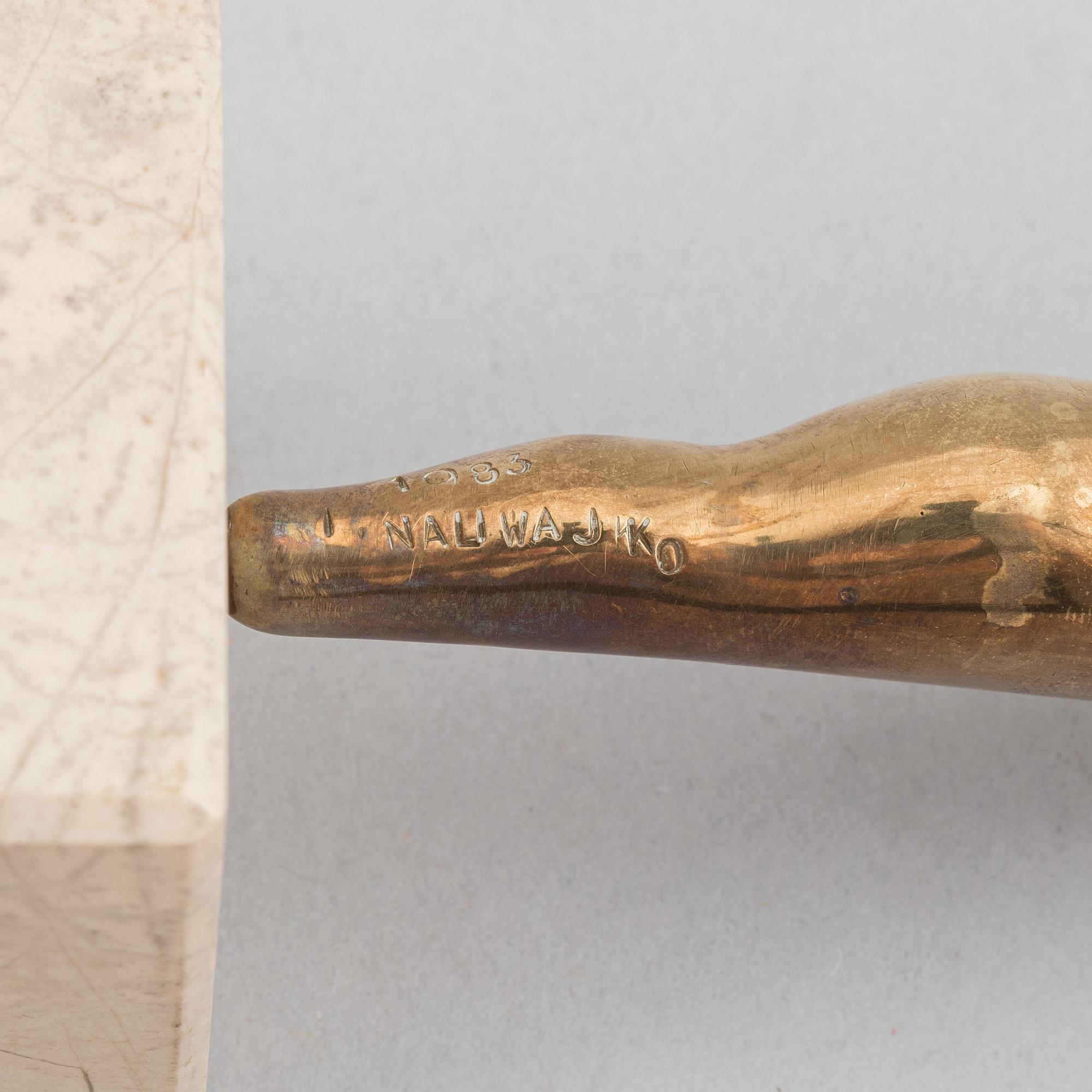 Jan Naliwajko, skulptur, brons, signerad Naliwajko och daterad 1983.