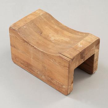 Axel Einar Hjorth, a stained pine stool, probably 'Utö' Nordiska Kompaniet, Sweden 1930's.