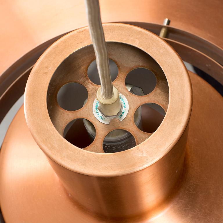 A copper ceiling lamp by Preben Fabricius & Jörgen Kastholm for Nordisk Solar Company.
