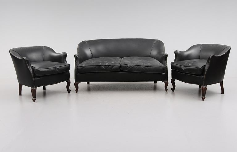 SOFFGRUPP, 3 delar, 1800-/1900-tal.
