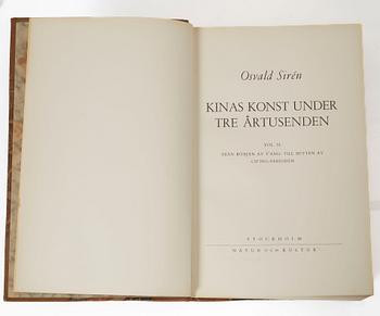 Two books by Osvald Siren, Kinas Konst under Tre Årtusenden, Vol I och II.