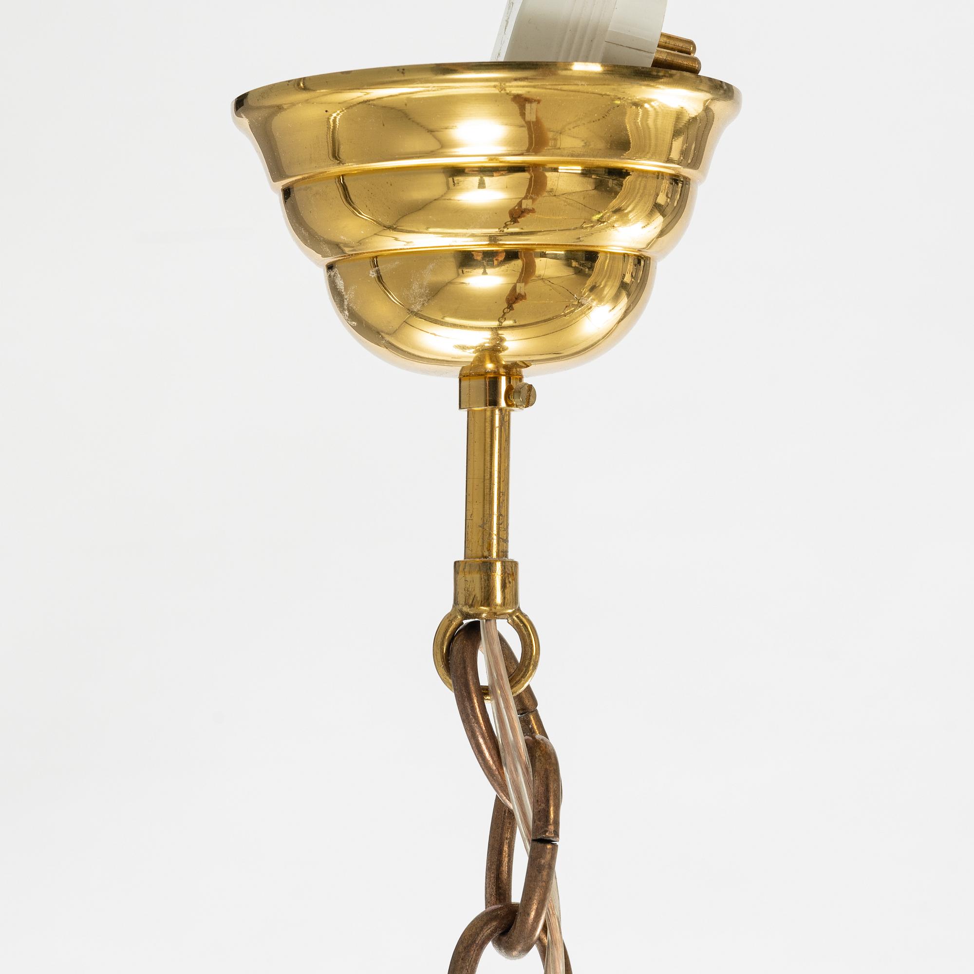 A venetian style glass ceiling lamp, 20th century.