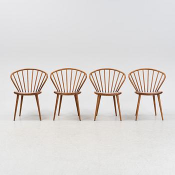 A set of four stained oak 'Miss Holly' chairs by Jonas Lindvall for Stolab, dated 2019.