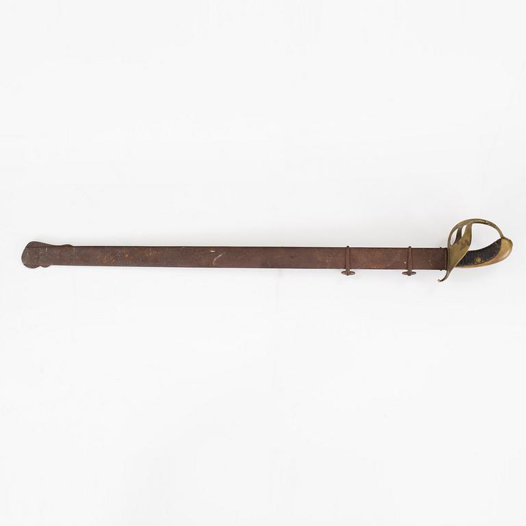 A Swedish Royal cavalry saber model 1842 from  Eskilstuna Jernmanufaktur, 19th century.