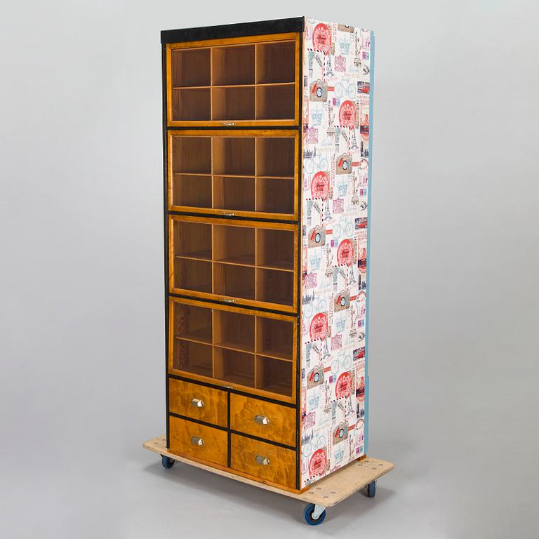 A birch cabinet, first half of the 20th century.