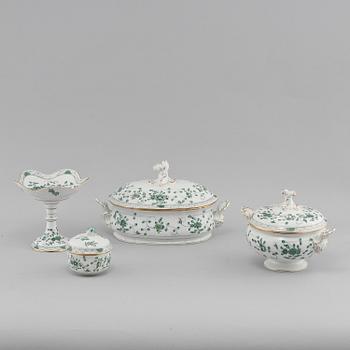 PARTI SERVISDELAR, 4 st, porslin, Meissen, 1900-talets andra hälft.