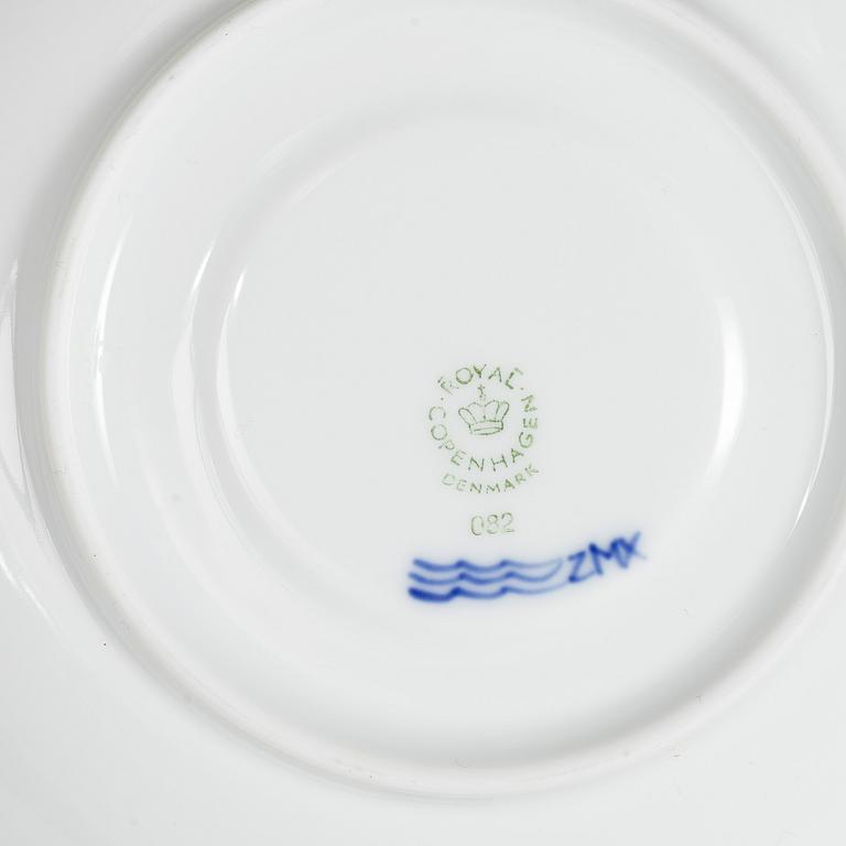 A Royal Copenhagen 'Blå blomst' part service, Denmark, 20th century. (44 pieces).