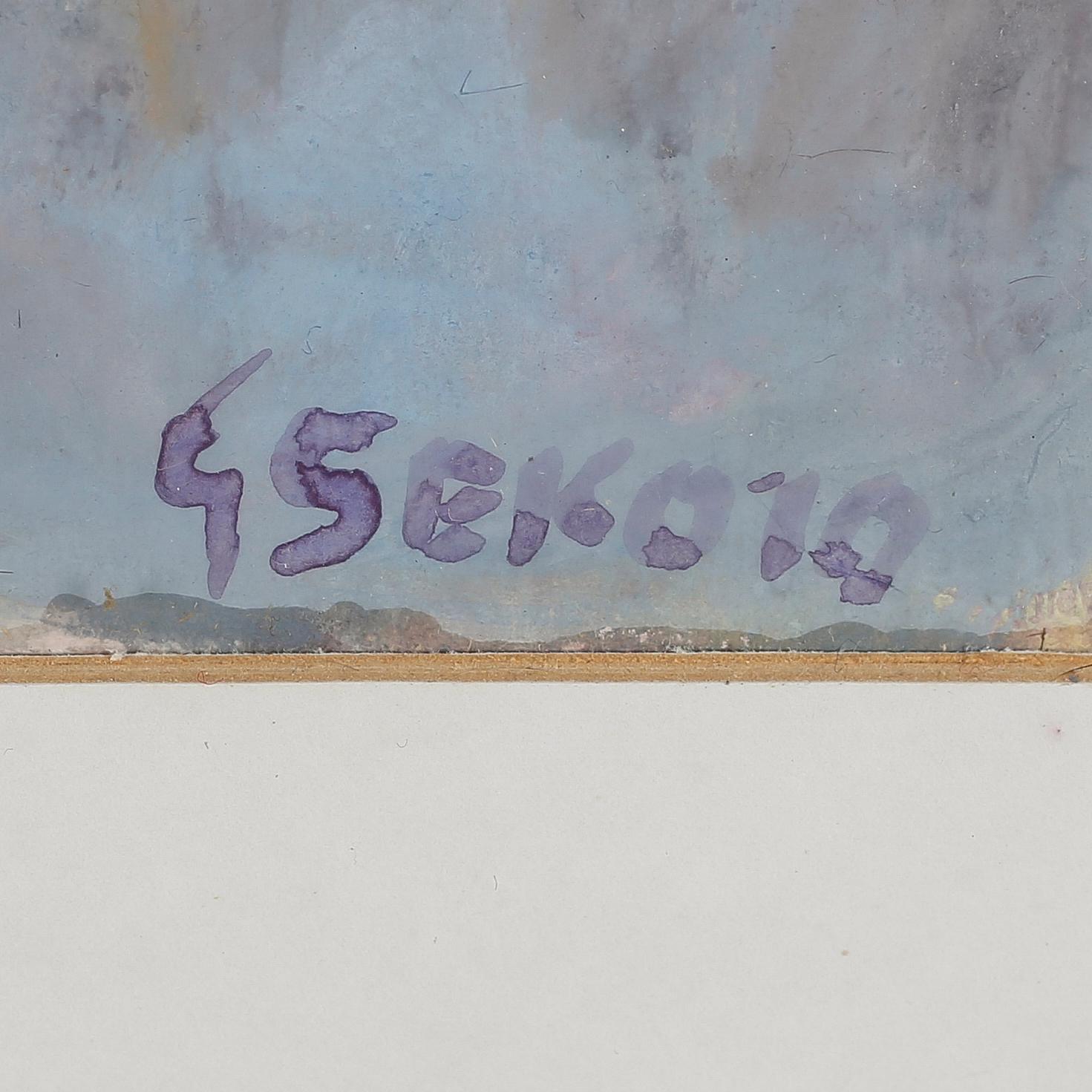 GERARD SEKOTO, gouache, signerad.
