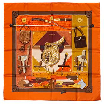 HERMÈS, scarf, "Tout cuir".