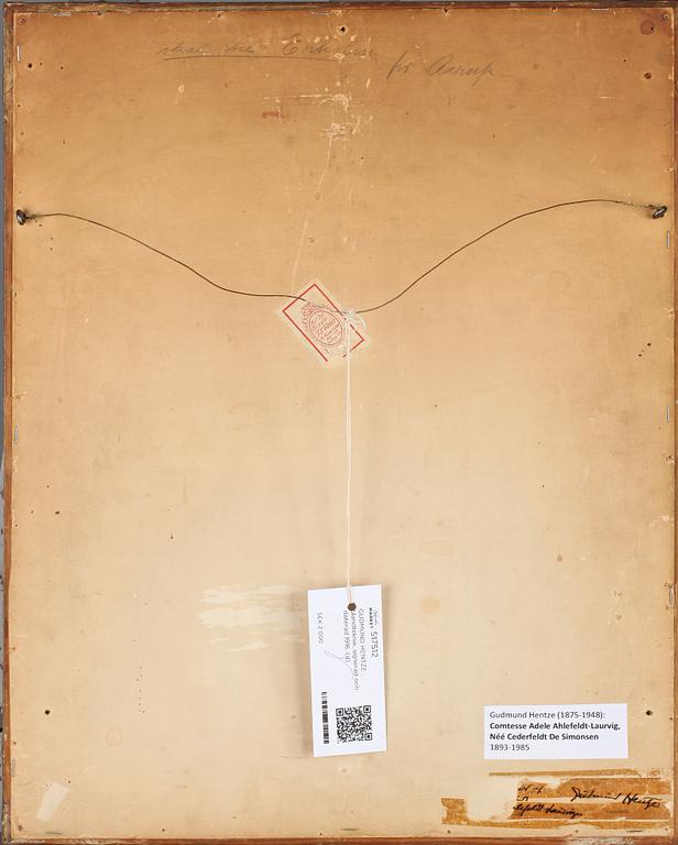 GUDMUND HENTZE , blandteknik, signerad och daterad 1916.