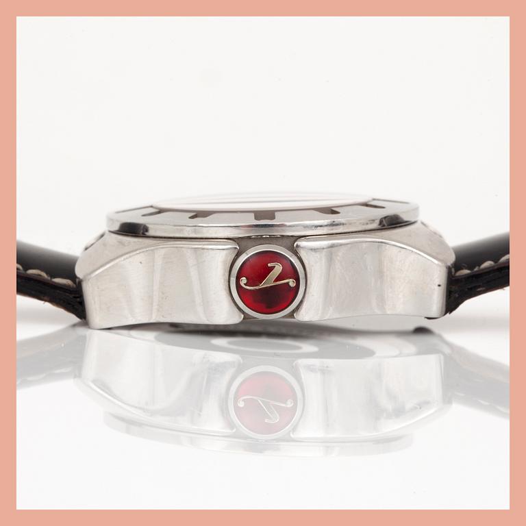 ARMBANDSUR, Carrera y Carrera, stål med briljantslipade diamanter, Spanien.