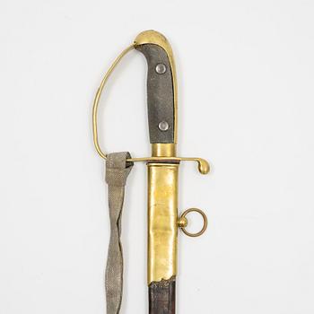 A Swedish police' sabre with scabbard, from around the year 1900.