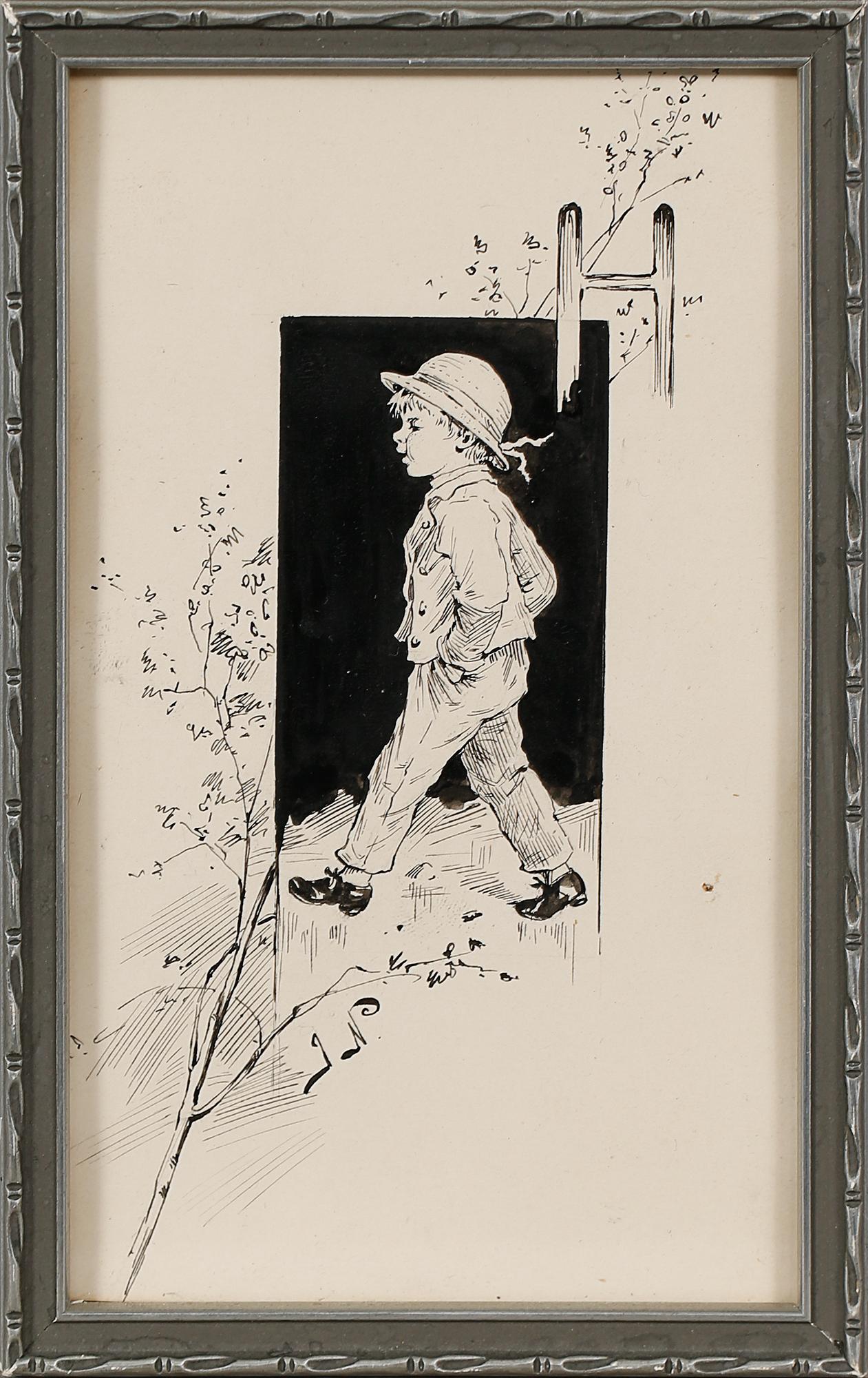 JENNY NYSTRÖM, tusch, monogramsignerad.