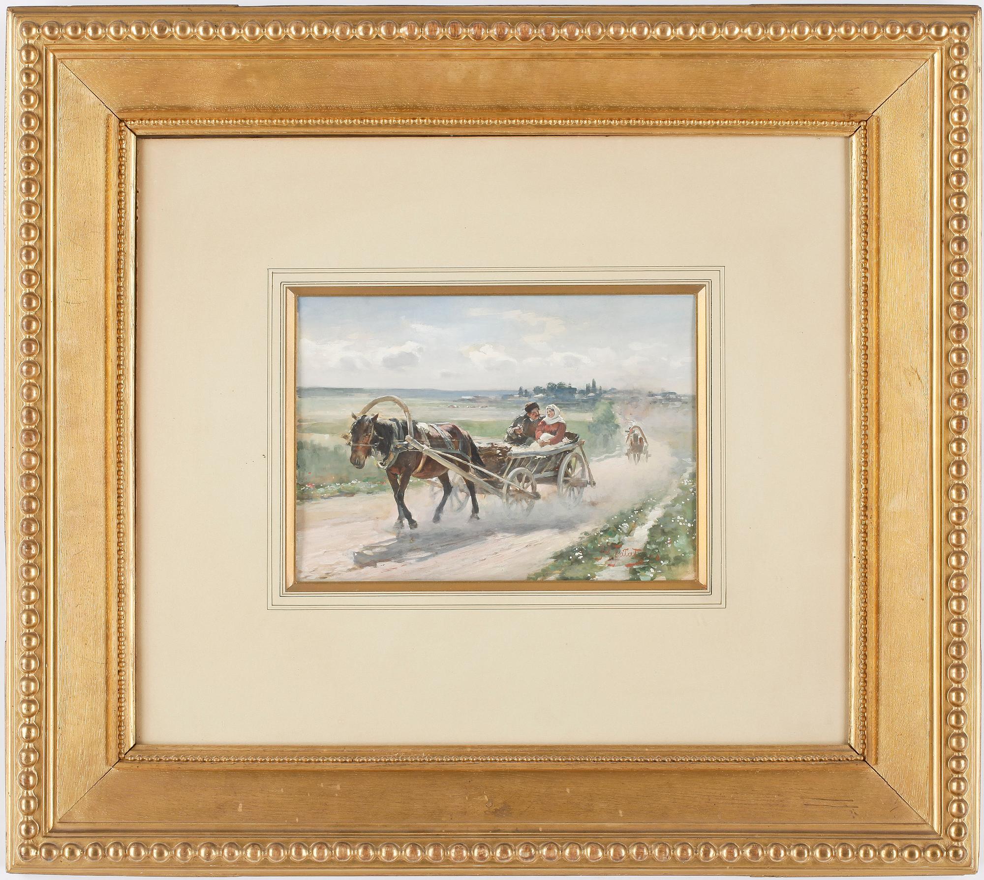 JULJAN FALAT, akvarell, sign o dat 1890.