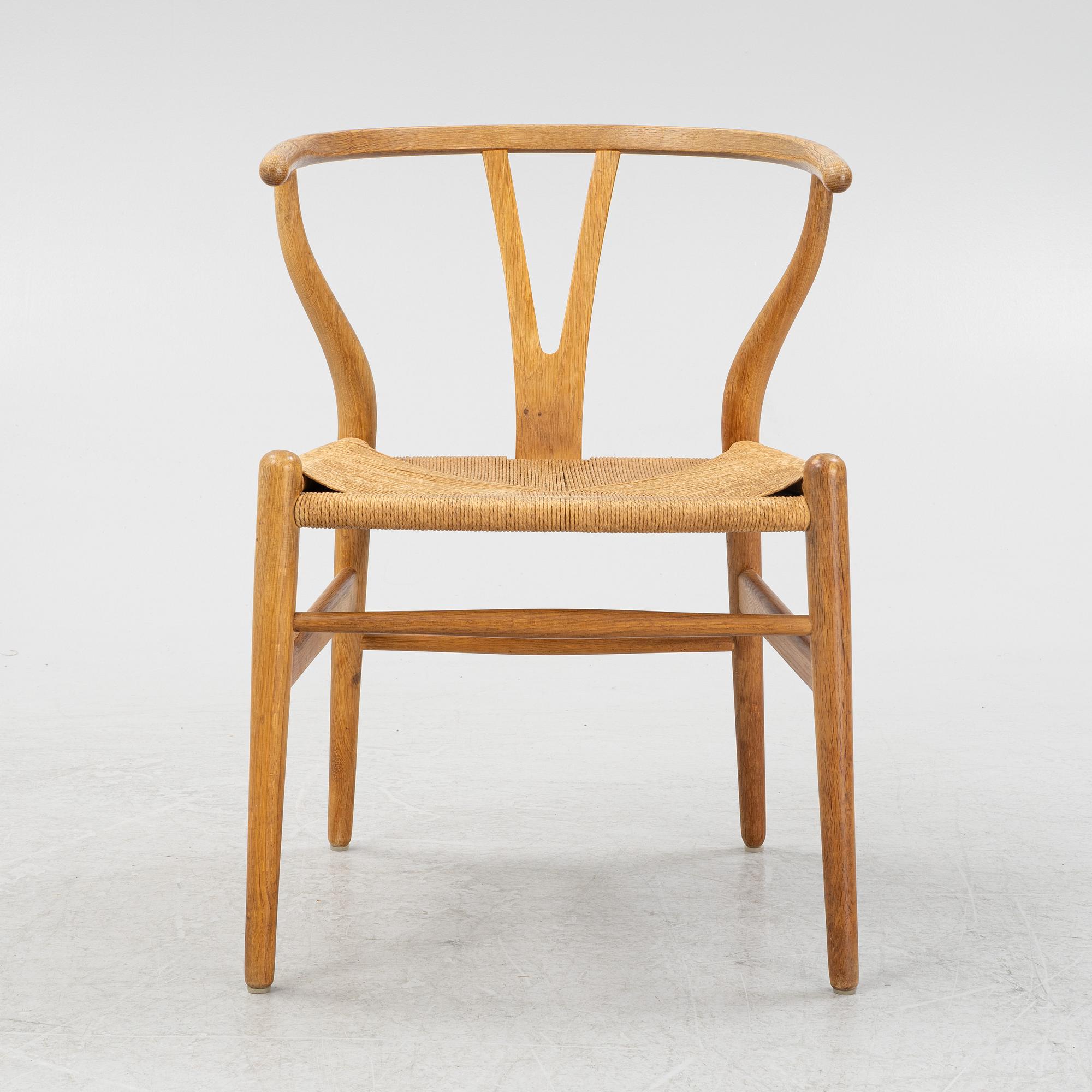 Hans J Wegner, a model 'CH 24' beech chair, Carl Hansen & Son, Odense, Denmark.