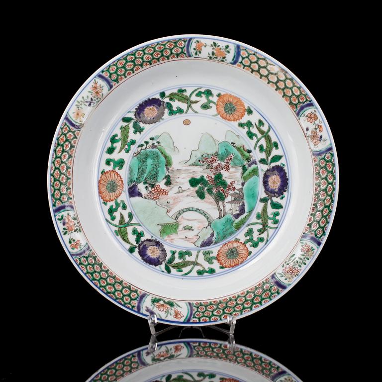 TALLRIK, porslin, Kina, Kangxi (1662-1722).