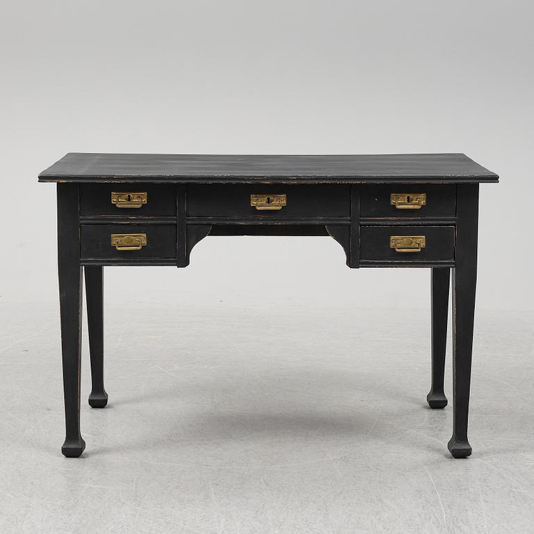 A painted pine desk, early 20th Century.