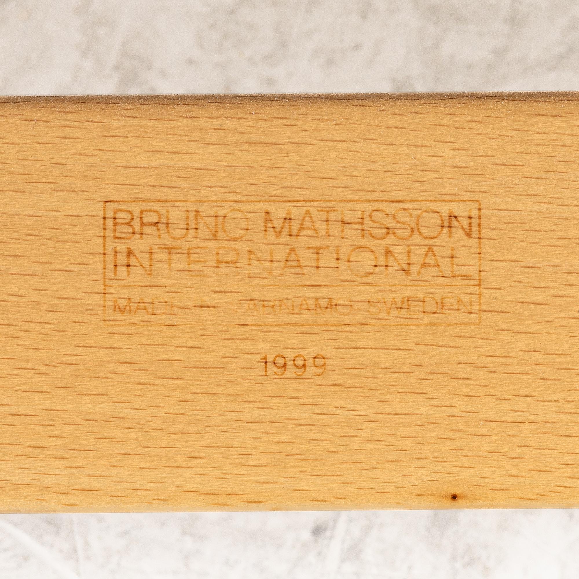 Bruno Mathsson, armchair and footstool, "Miranda", Bruno Mathsson International, Värnamo.